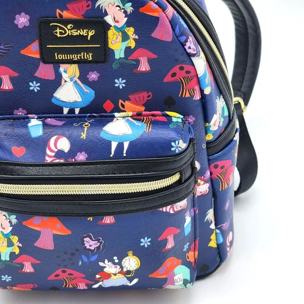 Loungefly Alice in Wonderland All Over Print Mini Backpack FYE Exclusive RARE